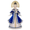 Конфетница Снегурочка в синем полушубке. Конус